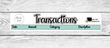 February Transactions Kit - Two Options