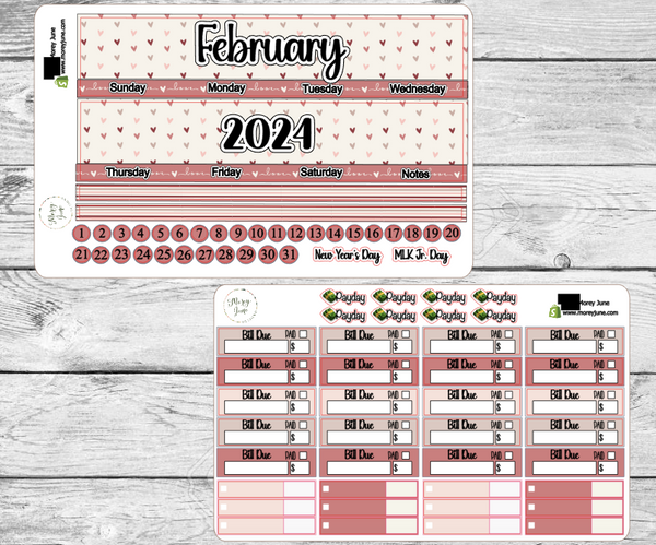 February Hearts Monthly Overview & Budget