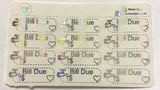 FOILED Water Bill Due Stickers - Choose your foil!