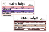 October Bundle - Deluxe Budget Kit (10) Sheets