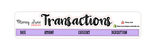 October Transactions Kit - Two Options