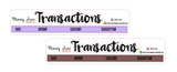 October Transactions Kit - Two Options