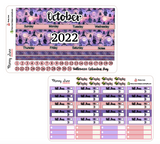 October Purple Halloween Monthly Overview & Budget