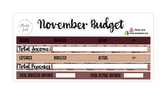 November Budget Kit (2 Options)