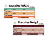 November Budget Kit (2 Options)