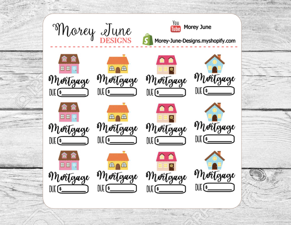 Mortgage Bill Due Icon Stickers