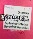 Script Month Header **Three Options**