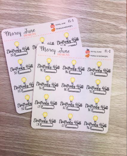 Electricity Bill Due Icon Stickers