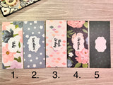 Customized Laminated Cash Envelope Set - Floral 1