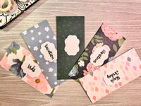 Customized Laminated Cash Envelope Set - Floral 1