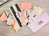 Customized Laminated Cash Envelope Set - Gold Foil 2