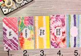 Customized Laminated Cash Envelope Set - Tie Dye 4