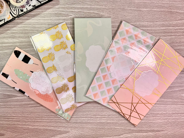 Pre-Made Laminated Cash Envelope Set-Wallet Fit