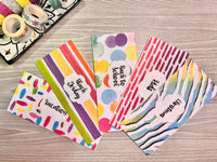 Customized Laminated Cash Envelope Set - Colorful Stripes 1