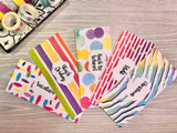 Customized Laminated Cash Envelope Set - Colorful Stripes 1