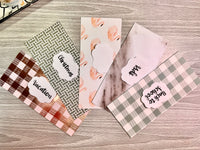 Customized Laminated Cash Envelope Set - Rose Gold & Green