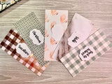 Customized Laminated Cash Envelope Set - Rose Gold & Green
