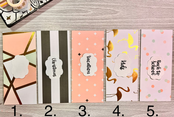 Customized Laminated Cash Envelope Set - Gold Foil 2