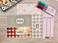 Customized Laminated Cash Envelope Set - Rose Gold & Green