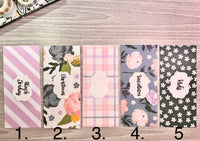 Customized Laminated Cash Envelope Set - Floral 2