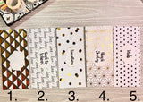 Customized Laminated Cash Envelope Set - Gold Foil 1