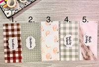 Customized Laminated Cash Envelope Set - Rose Gold & Green