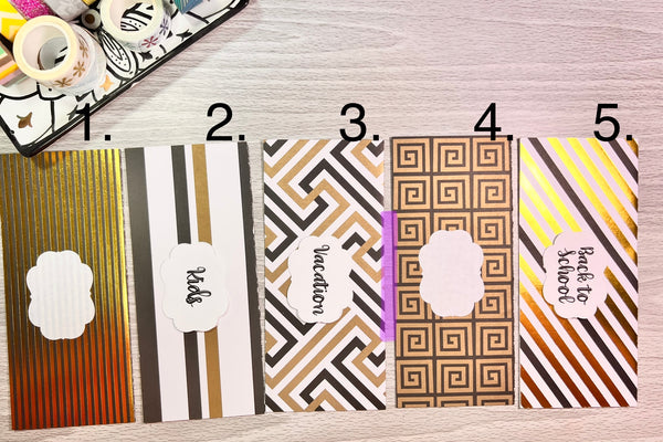 Customized Laminated Cash Envelope Set - Gold Foil 4