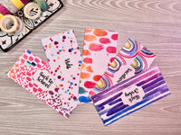 Customized Laminated Cash Envelope Set - Colorful Stripes 2