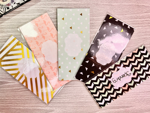 Pre-Made Laminated Cash Envelope Set-Wallet Fit