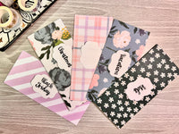 Customized Laminated Cash Envelope Set - Floral 2