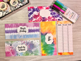 Customized Laminated Cash Envelope Set - Tie Dye 1
