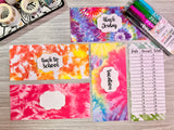 Customized Laminated Cash Envelope Set - Tie Dye 3