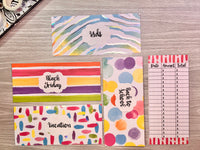 Customized Laminated Cash Envelope Set - Colorful Stripes 1