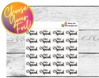 FOILED No Spend Script Stickers - Choose your foil!