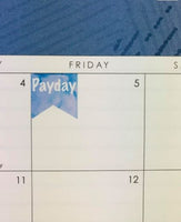 Pay Day Flag Planner Stickers - Multiple Options
