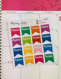 Pay Day Flag Planner Stickers - Multiple Options