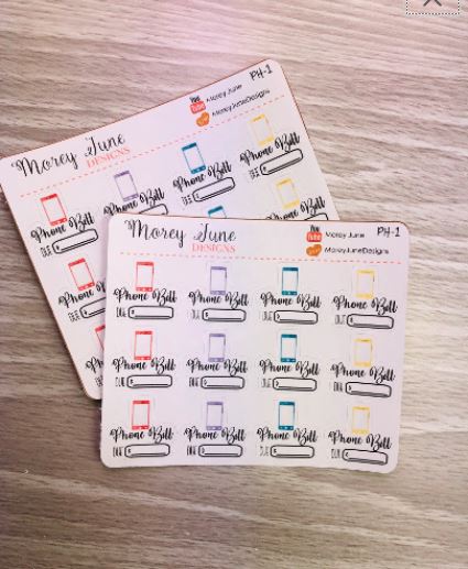 Phone Bill Due Icon Stickers