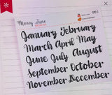 Script Month Header **Three Options**