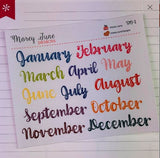 Script Month Header **Three Options**