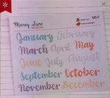 Script Month Header **Three Options**